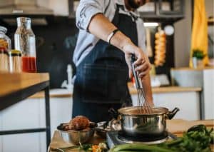 Man cooking