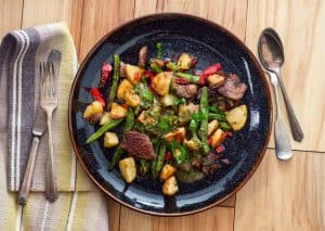 Steak and potatoes